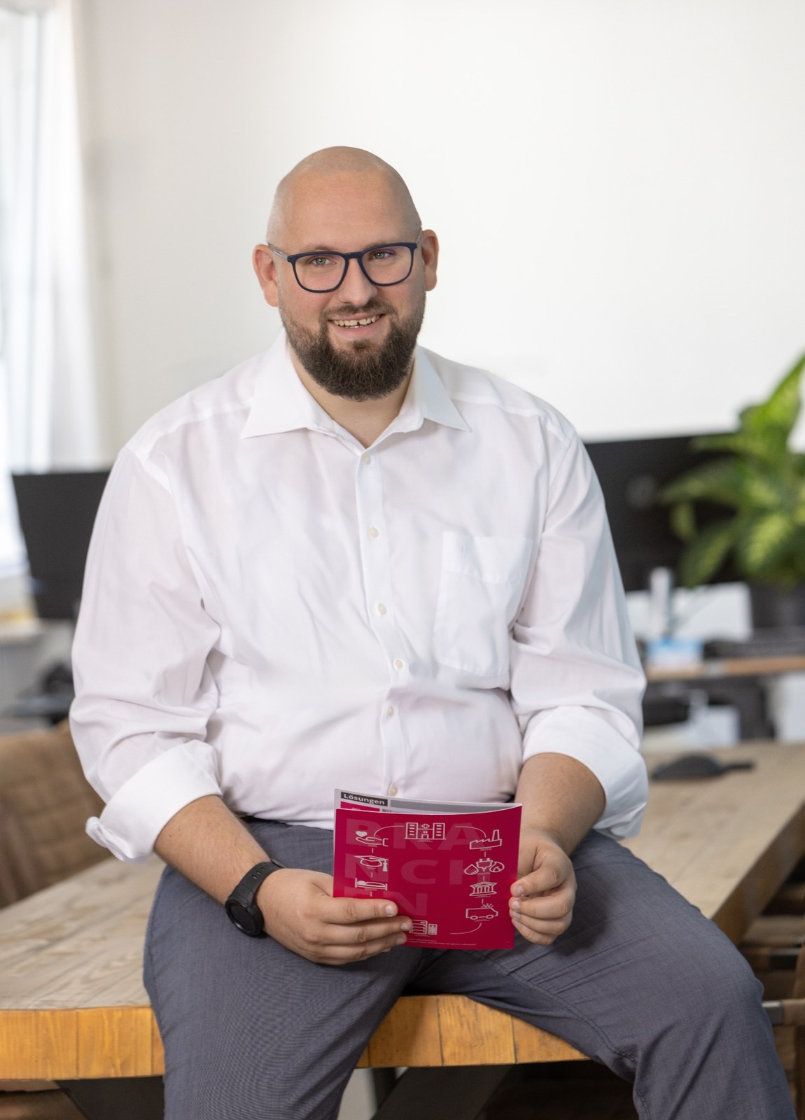 Kevin Linscheid im Büro